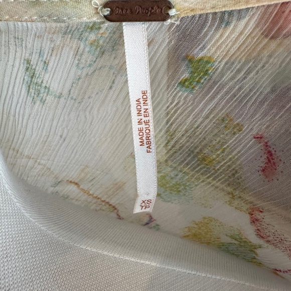 Free People Sheer Floral Maxi Top Sz XS - Picture 6 of 6